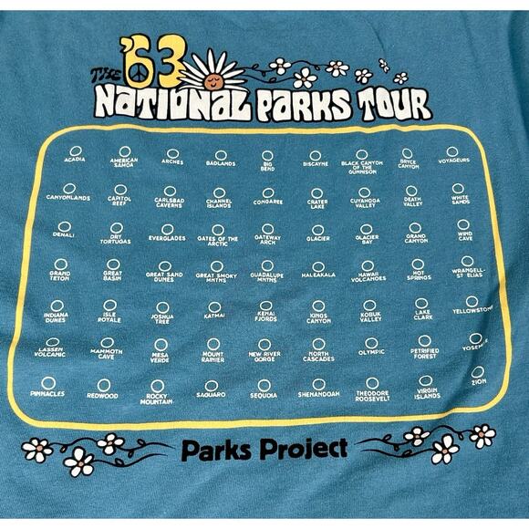 Parks Project The 63 National Parks Tour Flower Graphic Sweatshirt Women's M - Picture 10 of 10
